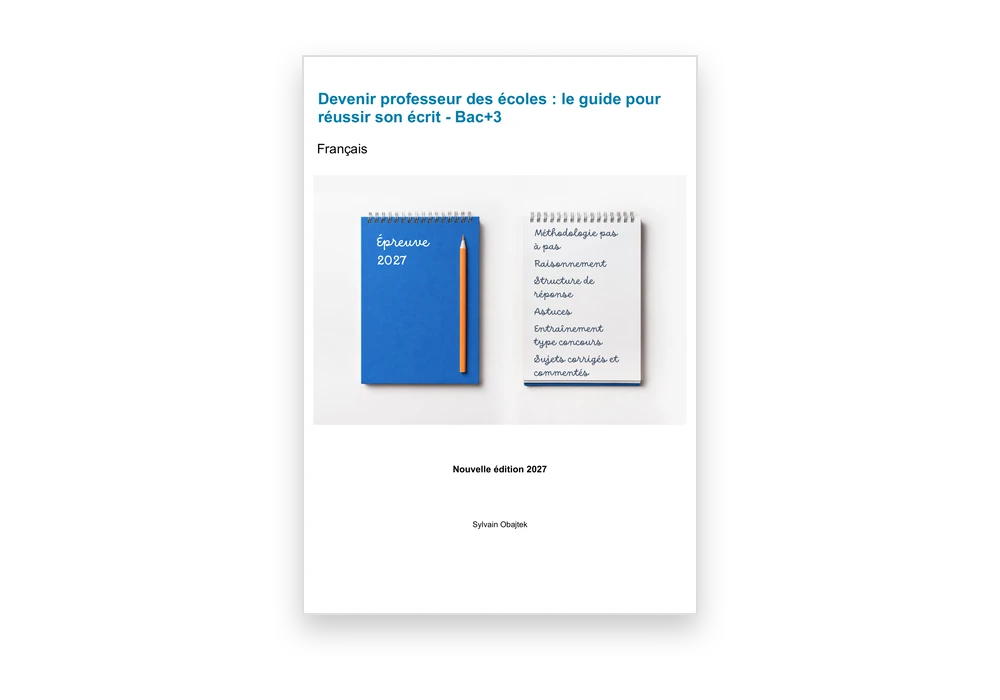 Couverture du guide de l'écrit de Français (Bac +3, édition 2027)