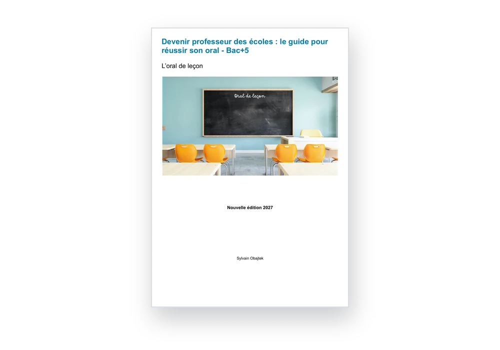 Couverture du guide de l'oral de leçon (Bac +5, édition 2027)